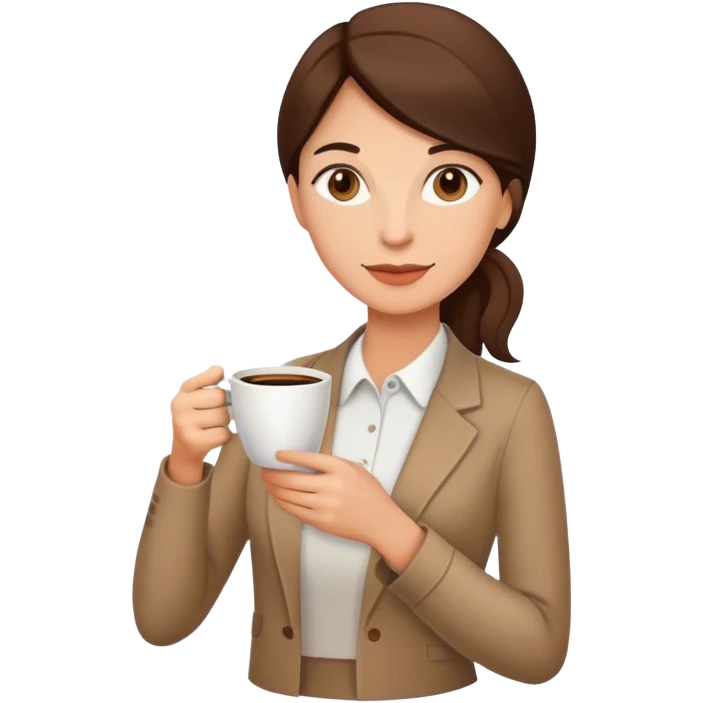 Working girl mom with coffee.  emoji