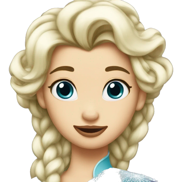 duck with hair like Elsa from frozen  emoji