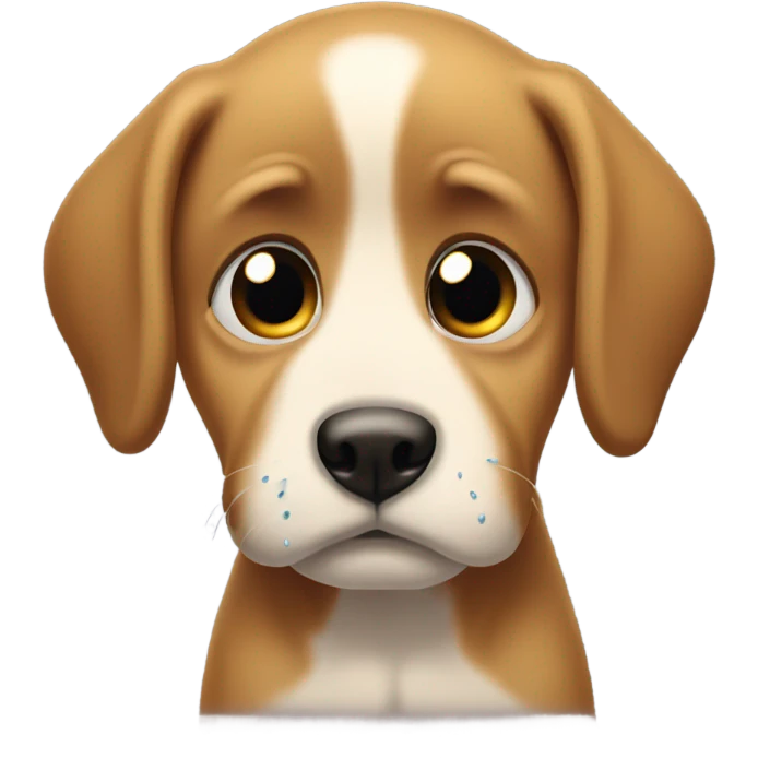 Crying emoji with puppy eyes emoji