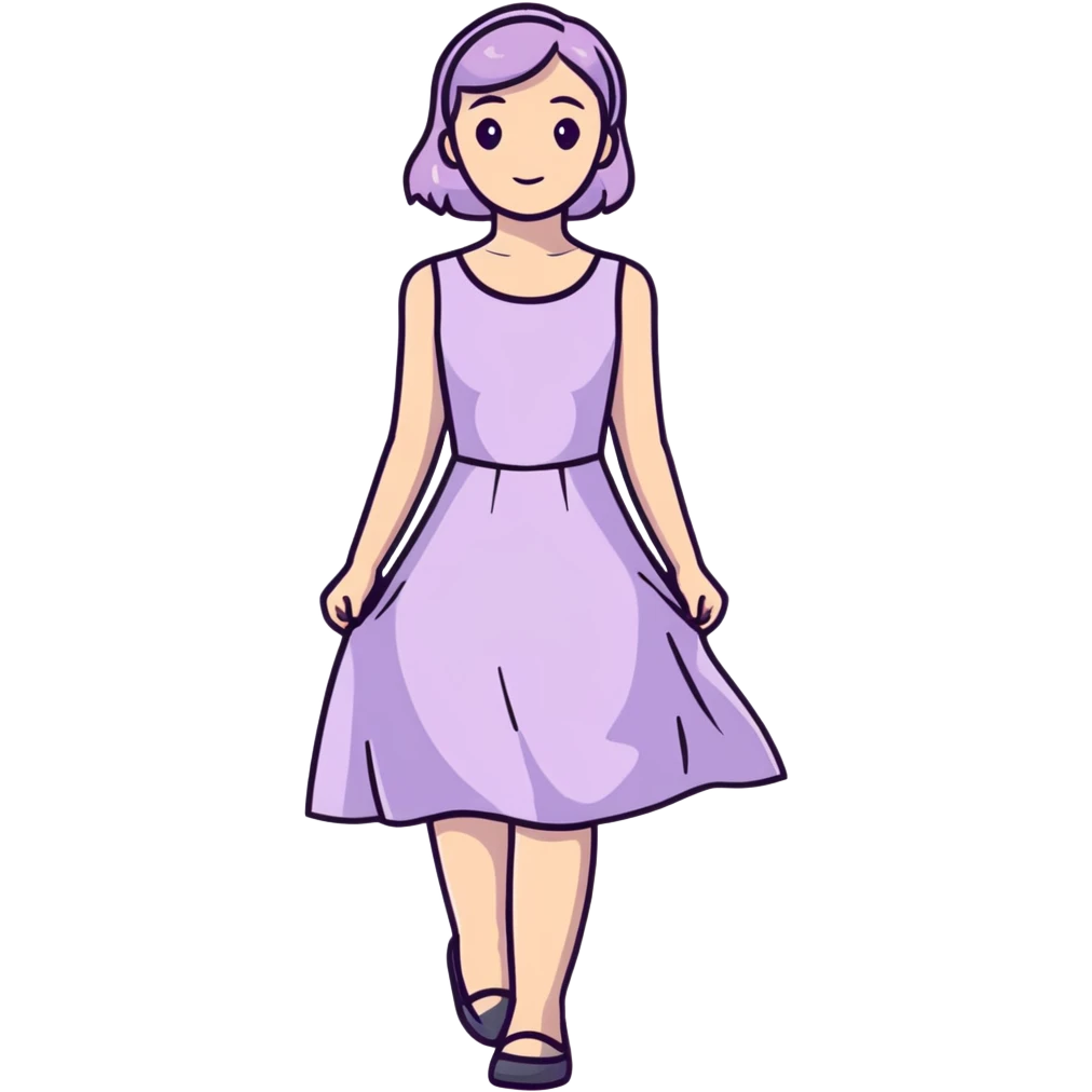 very light lavender rosy dress emoji