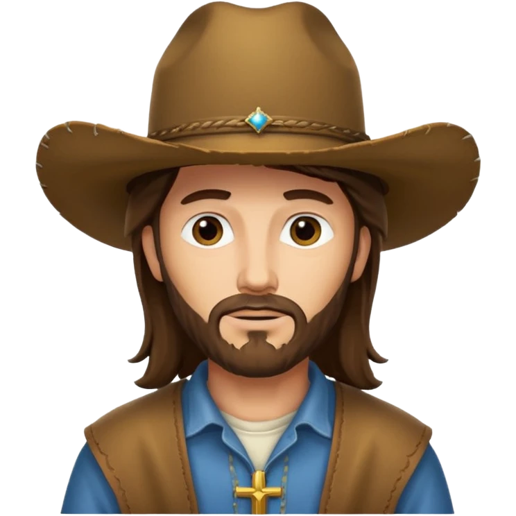 Jesus wearing a cowboy hat  emoji