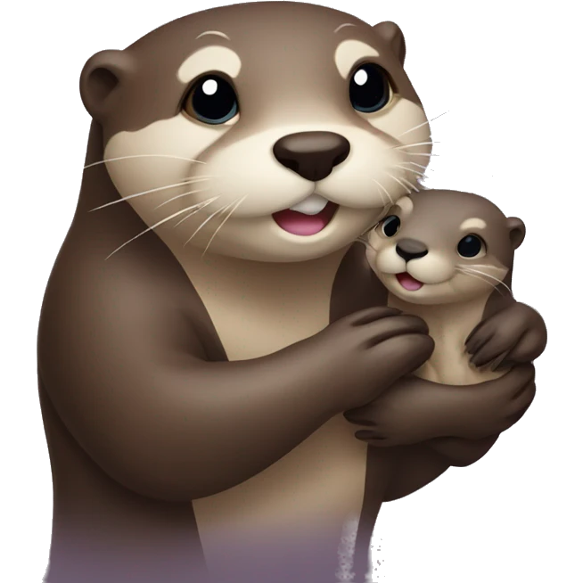 otter holding otter emoji