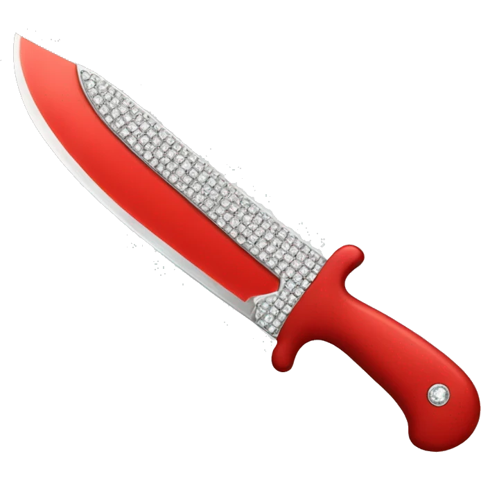 one red knife with rhinestones everywhere  emoji