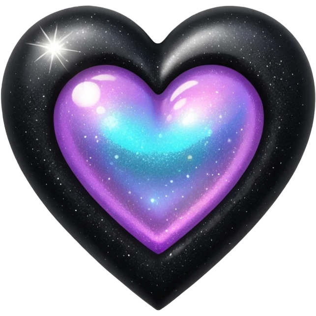 heart with black glitter emoji