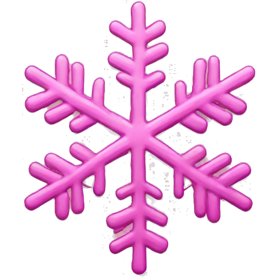 Pink snowflake emoji