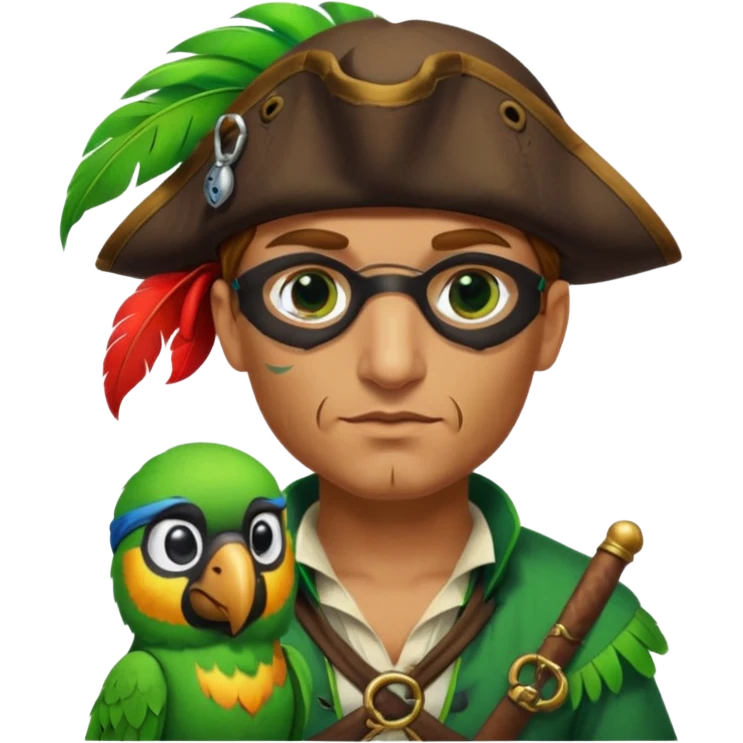 pirate and parrot emoji