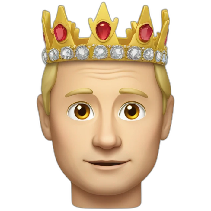 Putin wearing a crown emoji