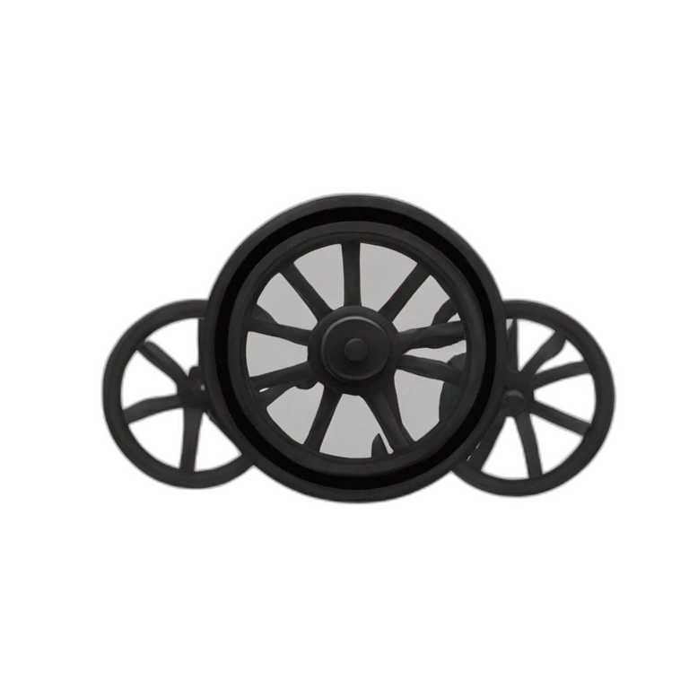 Un noir roue emoji
