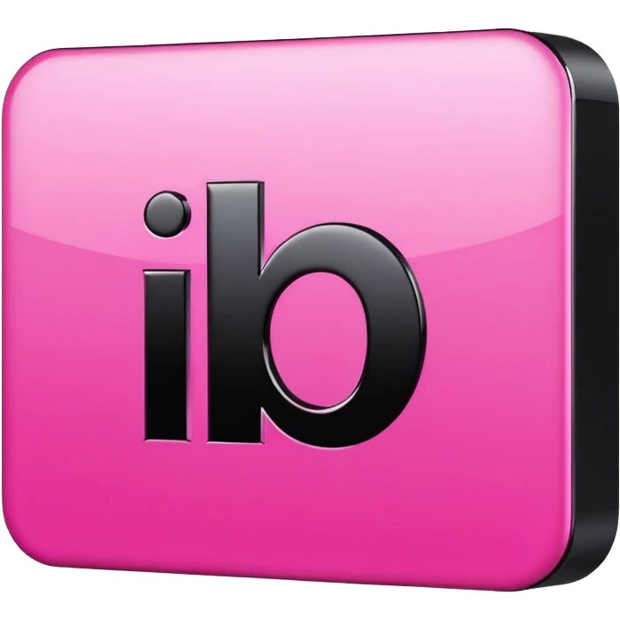 black pink 3d linkedin logo emoji
