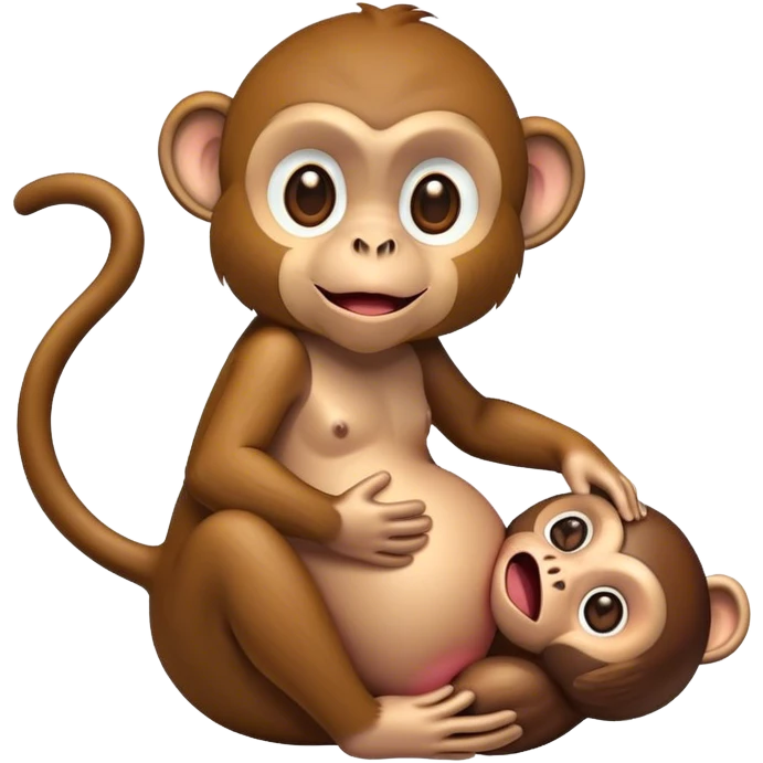 Monkey giving birth  emoji