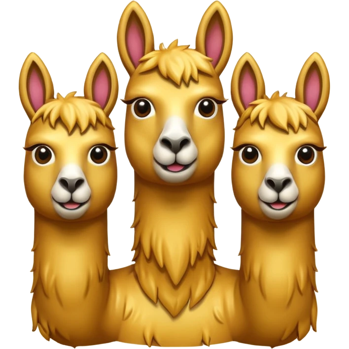 golden three headed llama emoji emoji