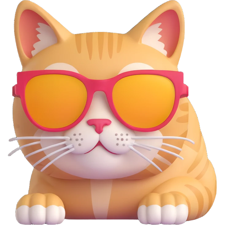 cat wearing sunglasses emoji