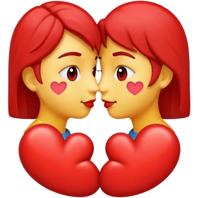 Two emojis making out emoji