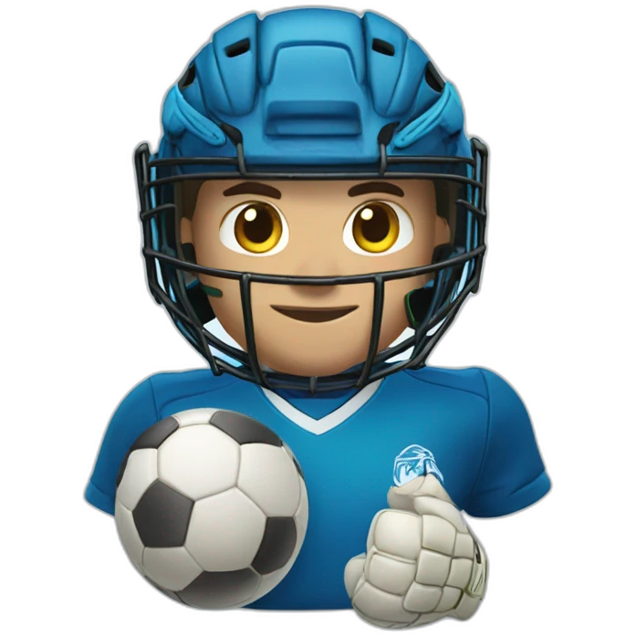 goalkeeper in blue jersey emoji