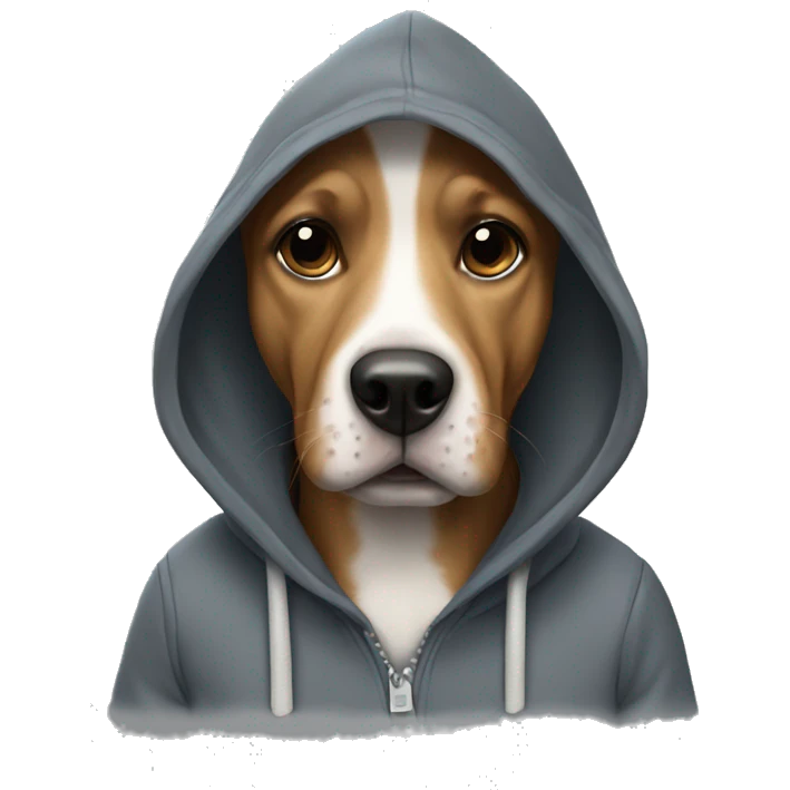 dog wearing hoodie emoji