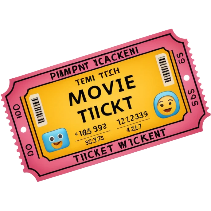 1 movie ticket emoji