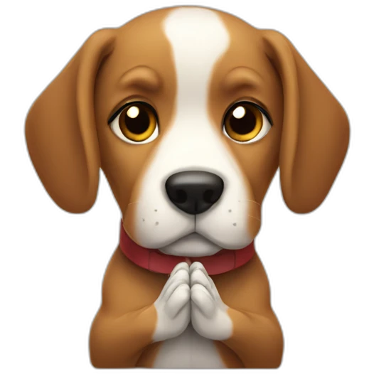 praying dog emoji