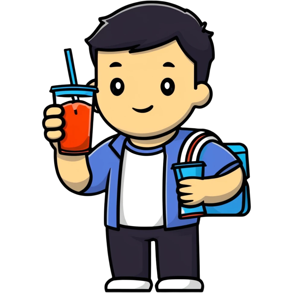 Person enjoying a refreshing drink emoji