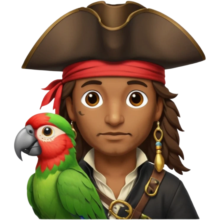 pirate and parrot emoji