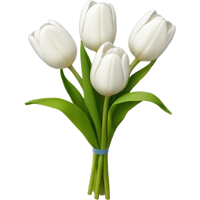 white tulip bouquet  emoji