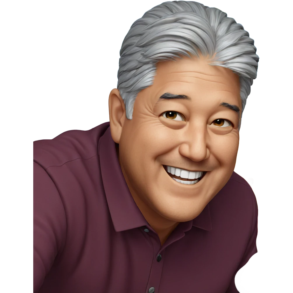 smiling old man with grey hair emoji