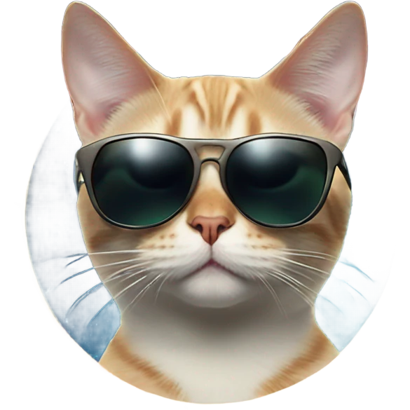 Space cat with sunglasses emoji