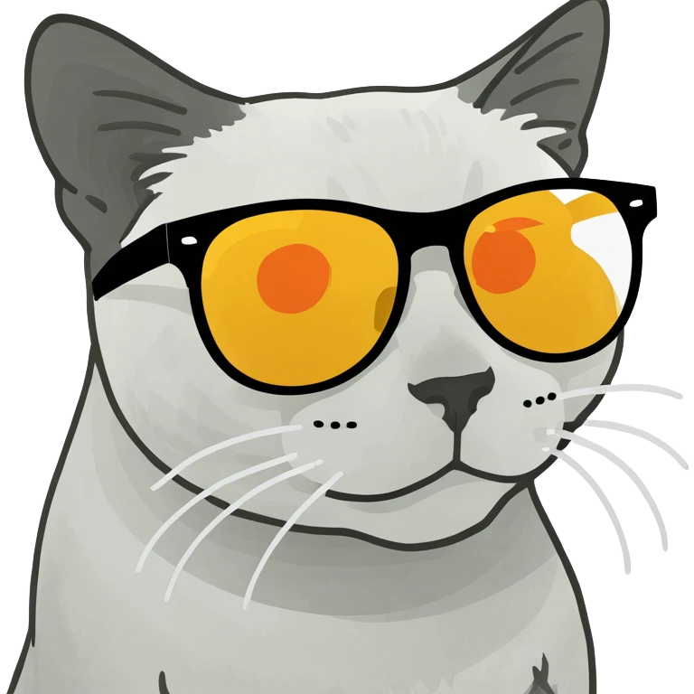 Cat with sunglasses emoji
