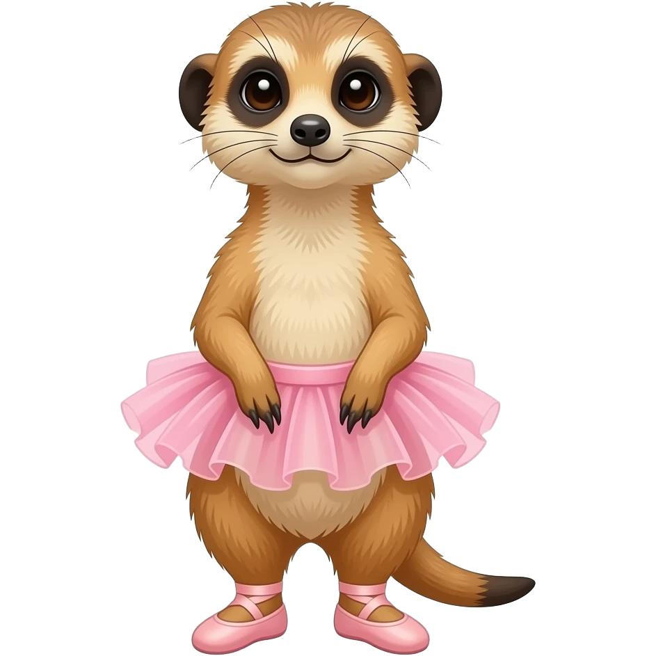 made a meerkat dressed in classical ballet emoji