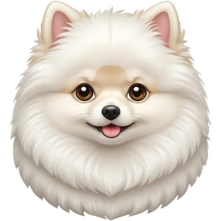 Perro Pomerania blanco emoji