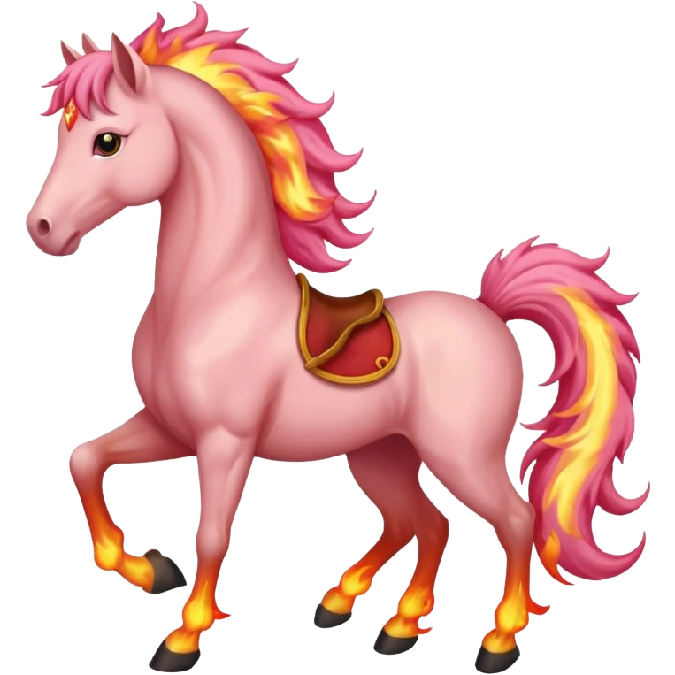 light pink fire horse  emoji