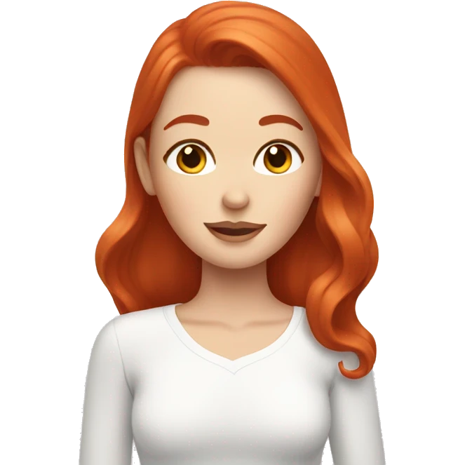 Redhead doing skincare emoji