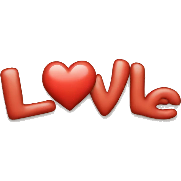 the word love emoji