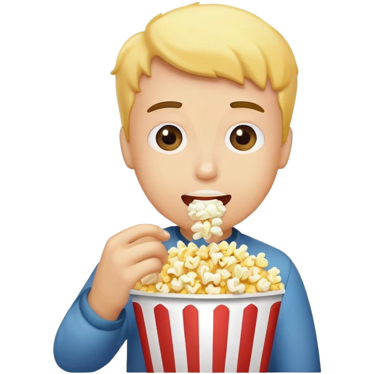 Eating popcorn emoji