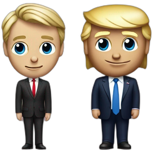 Donald Trump avec Emmanuel Macron emoji