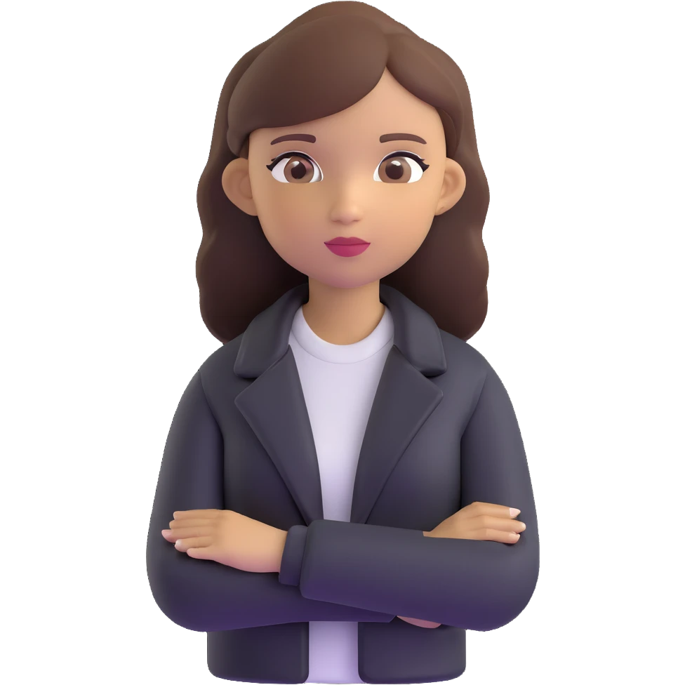 Light-skinned girl with brown hair wearing black jacket emoji