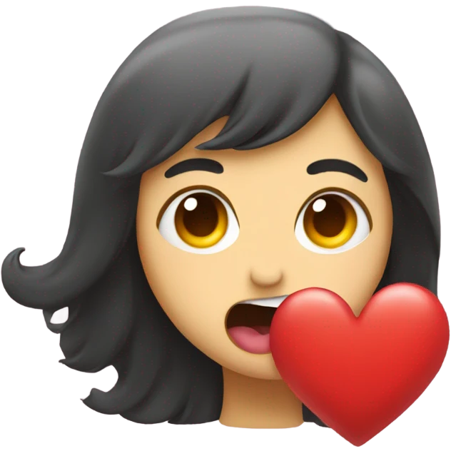 heart face with tongue out emoji