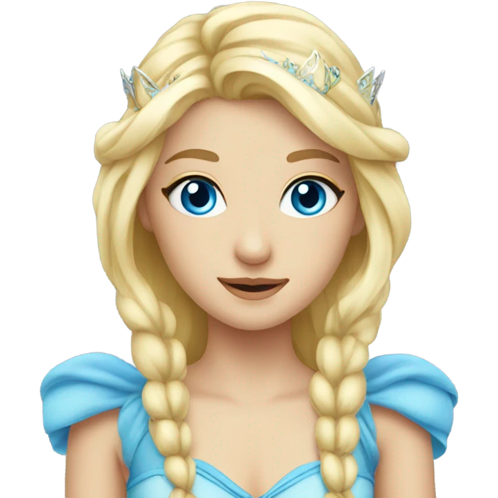 Blond fairy princess blue eyes emoji