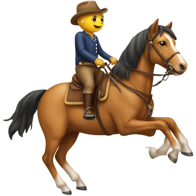 Dog riding a horse emoji
