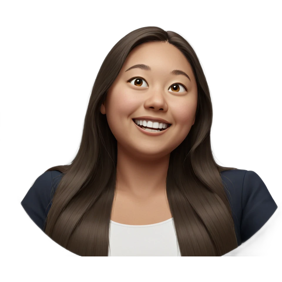 smiling woman with long hair emoji