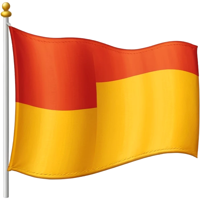 Red, white, and golden yellow horizontally sequenced tricolour flag emoji