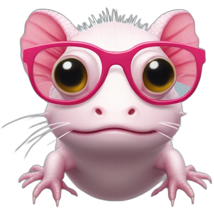 Axolotl avec des lunettes de soleil emoji