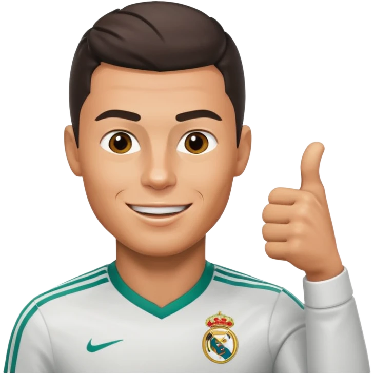 Cristiano Ronaldo winking and giving a thumbs up emoji