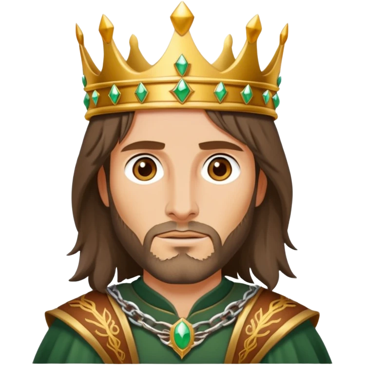 wandering king. Aragorn. Picture with square emoji