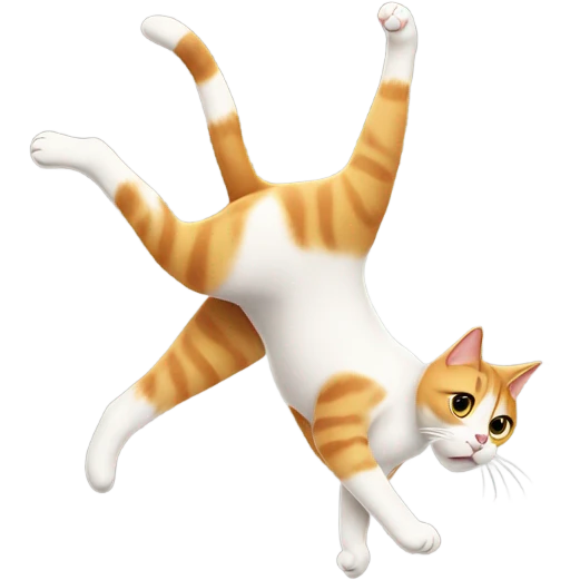 Cat doing handstand  emoji
