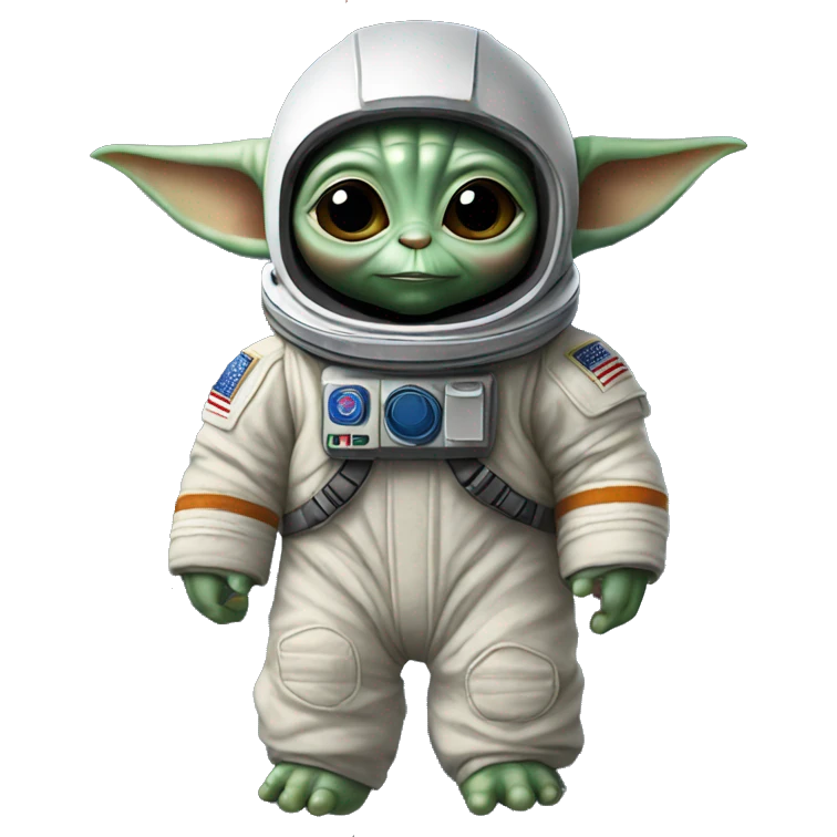 baby yoda is astronaut emoji