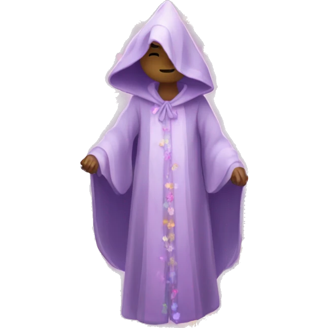 empty crystal magical robes covered with flowers emoji