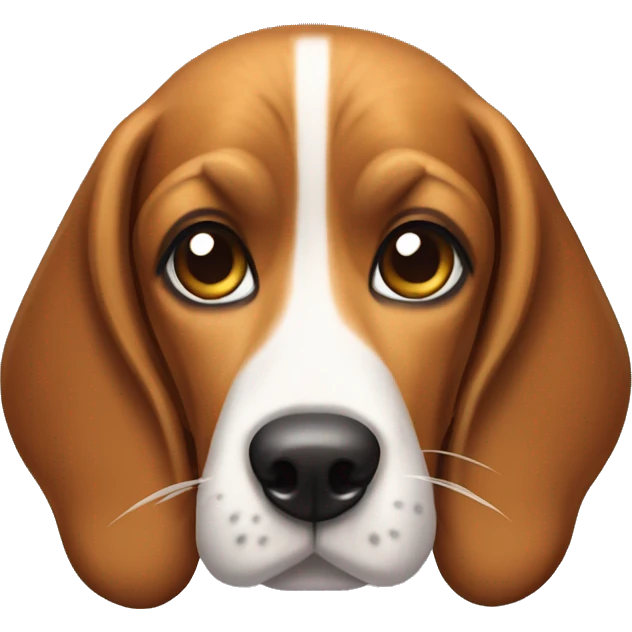 Beagle coonhound with a bow emoji