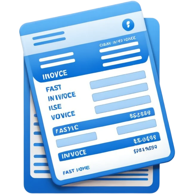 fast invoice generator blue emoji