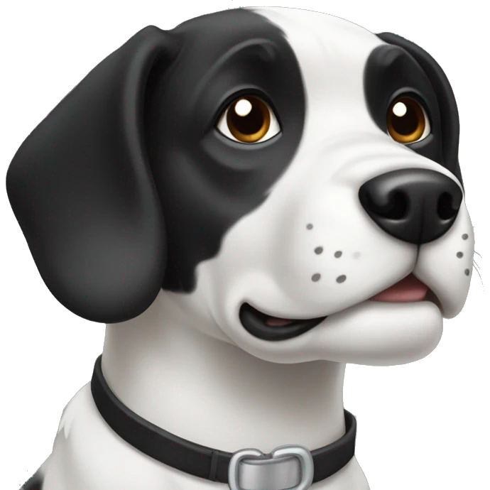 Black and white dog  emoji