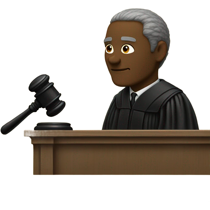A JUDGE at an angle emoji